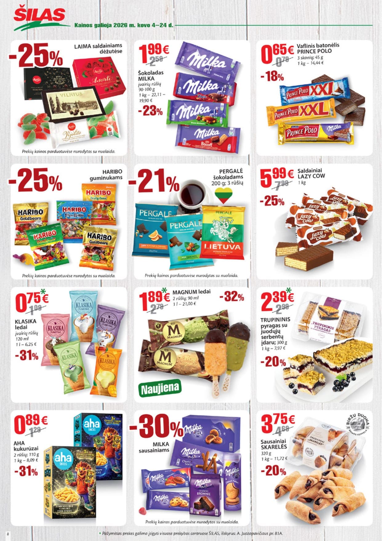 Naujas ŠILAS akcijų ir nuolaidų leidinys Nr. 5 nuo 2026.03.04 iki 2026.03.24 - 8