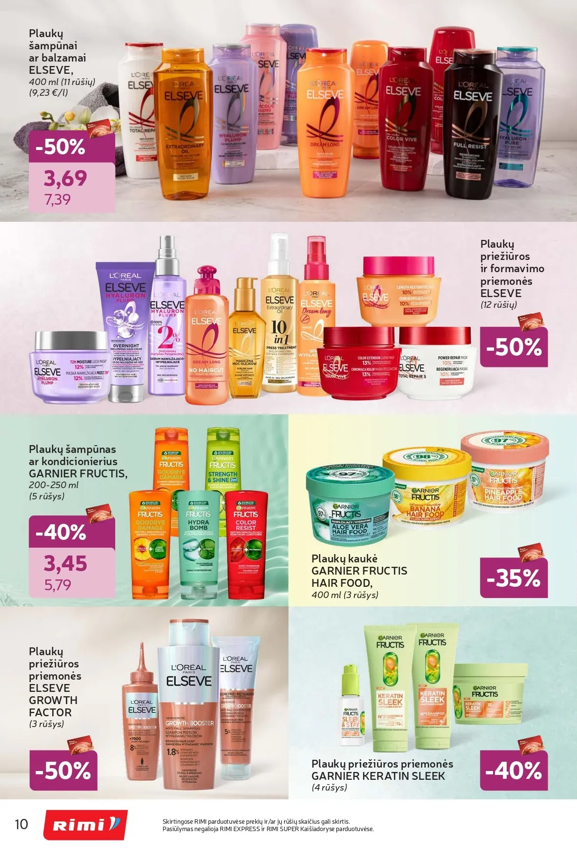 Naujas RIMI akcijų ir nuolaidų leidinys "Grožio šventė" nuo 2026.02.03 iki 2026.03.02 - 10