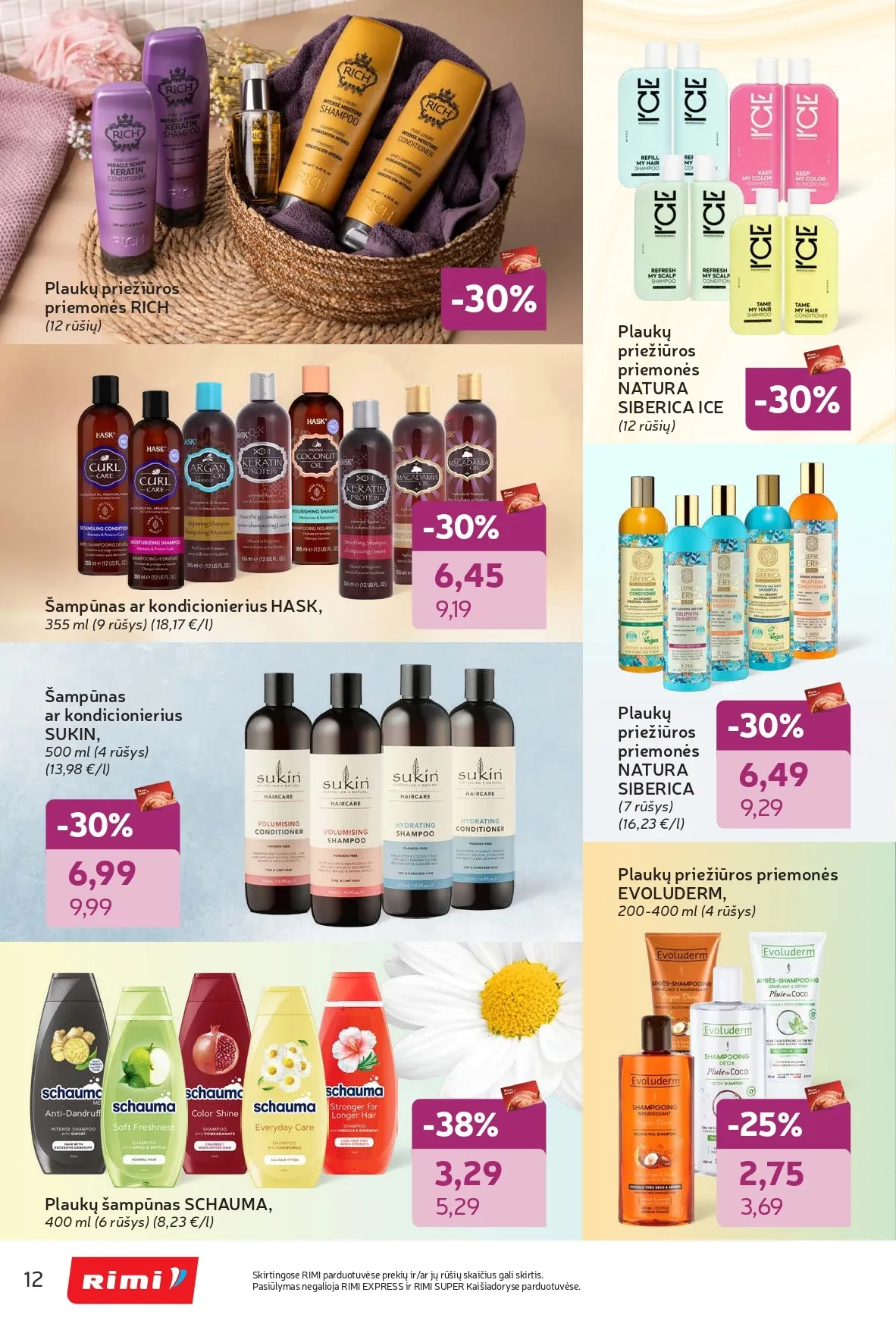 Naujas RIMI akcijų ir nuolaidų leidinys "Grožio šventė" nuo 2026.02.03 iki 2026.03.02 - 12