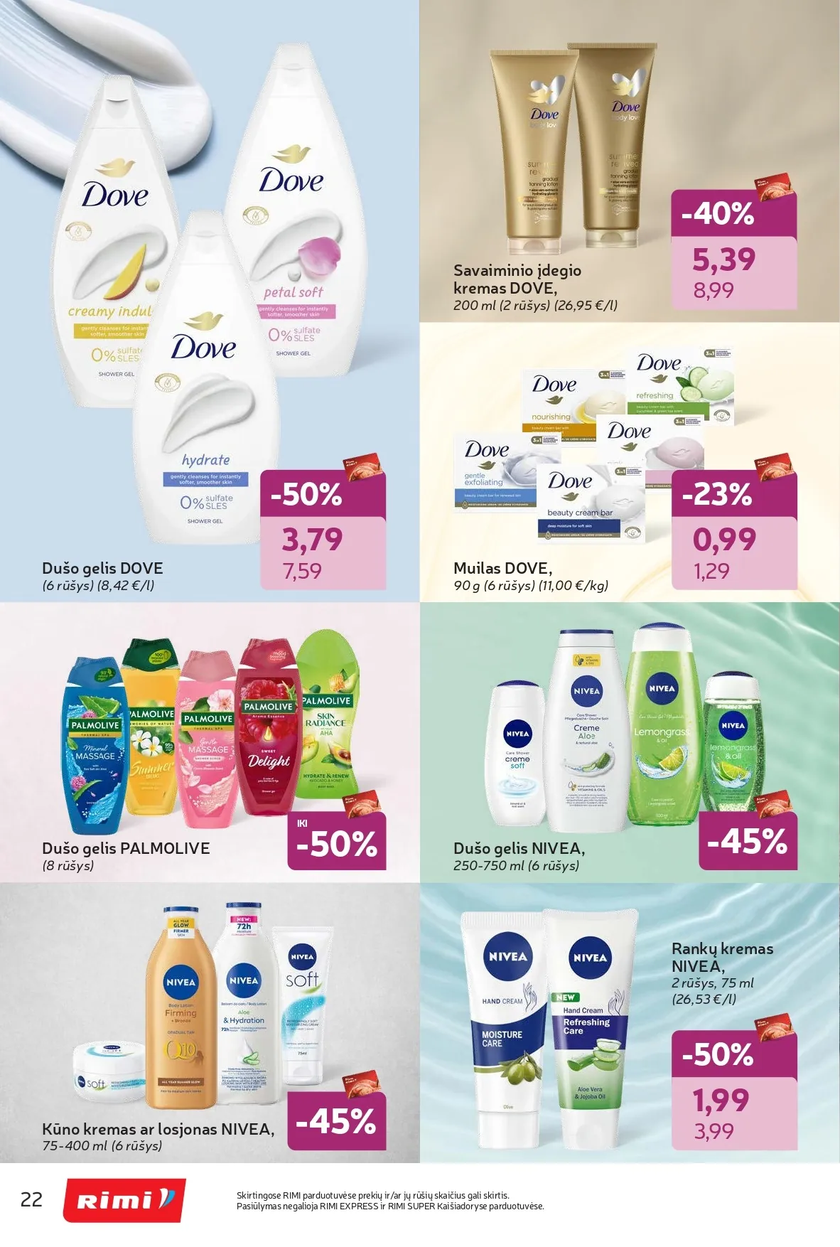 Naujas RIMI akcijų ir nuolaidų leidinys "Grožio šventė" nuo 2026.02.03 iki 2026.03.02 - 22