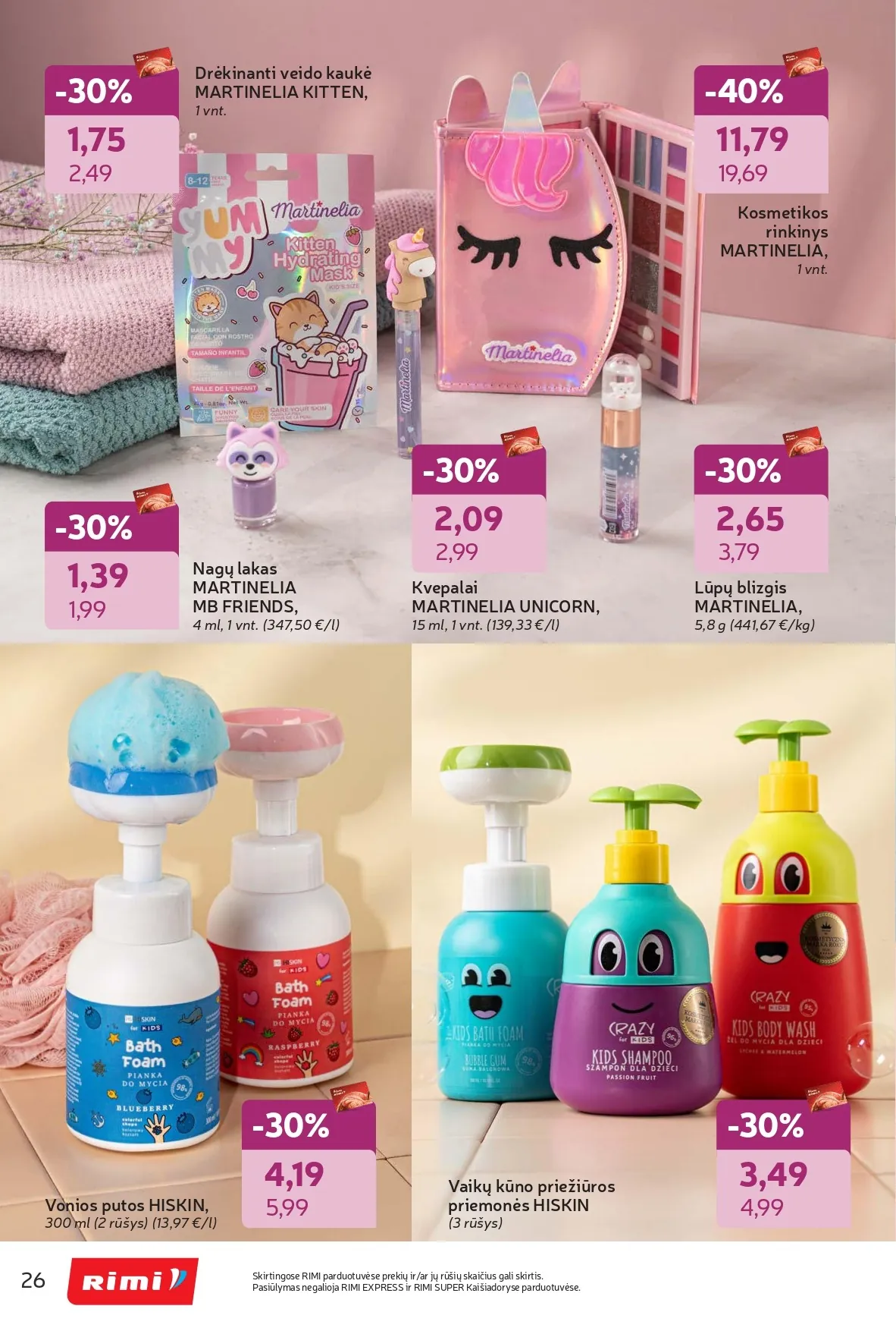Naujas RIMI akcijų ir nuolaidų leidinys "Grožio šventė" nuo 2026.02.03 iki 2026.03.02 - 26