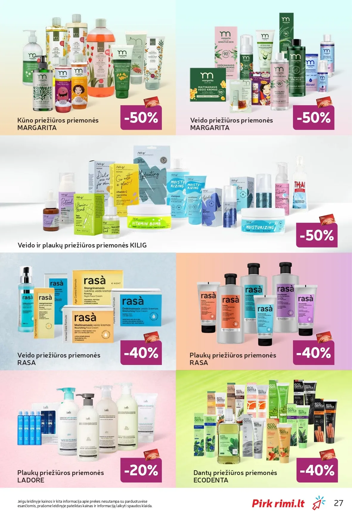 Naujas RIMI akcijų ir nuolaidų leidinys "Grožio šventė" nuo 2026.02.03 iki 2026.03.02 - 27
