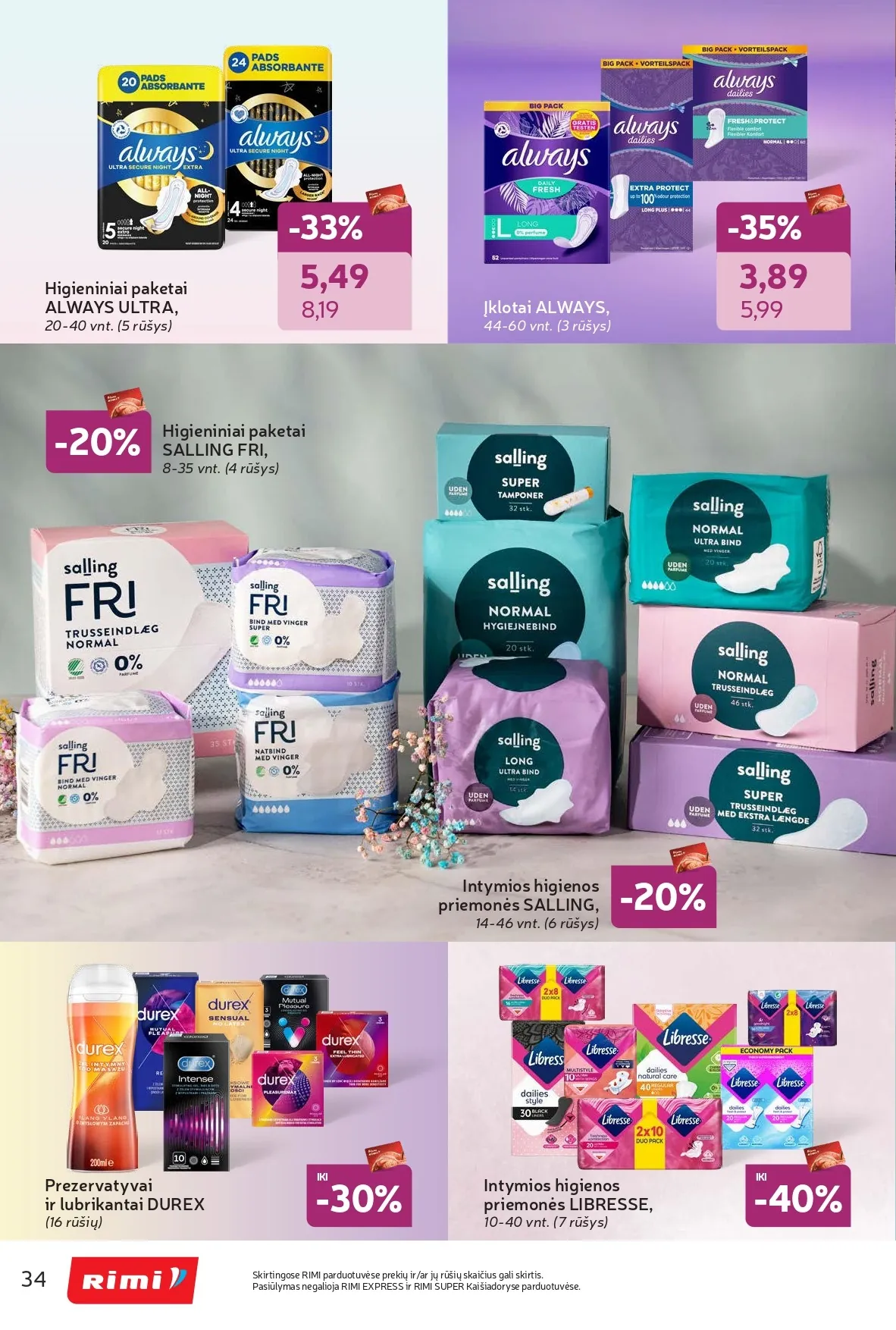 Naujas RIMI akcijų ir nuolaidų leidinys "Grožio šventė" nuo 2026.02.03 iki 2026.03.02 - 34