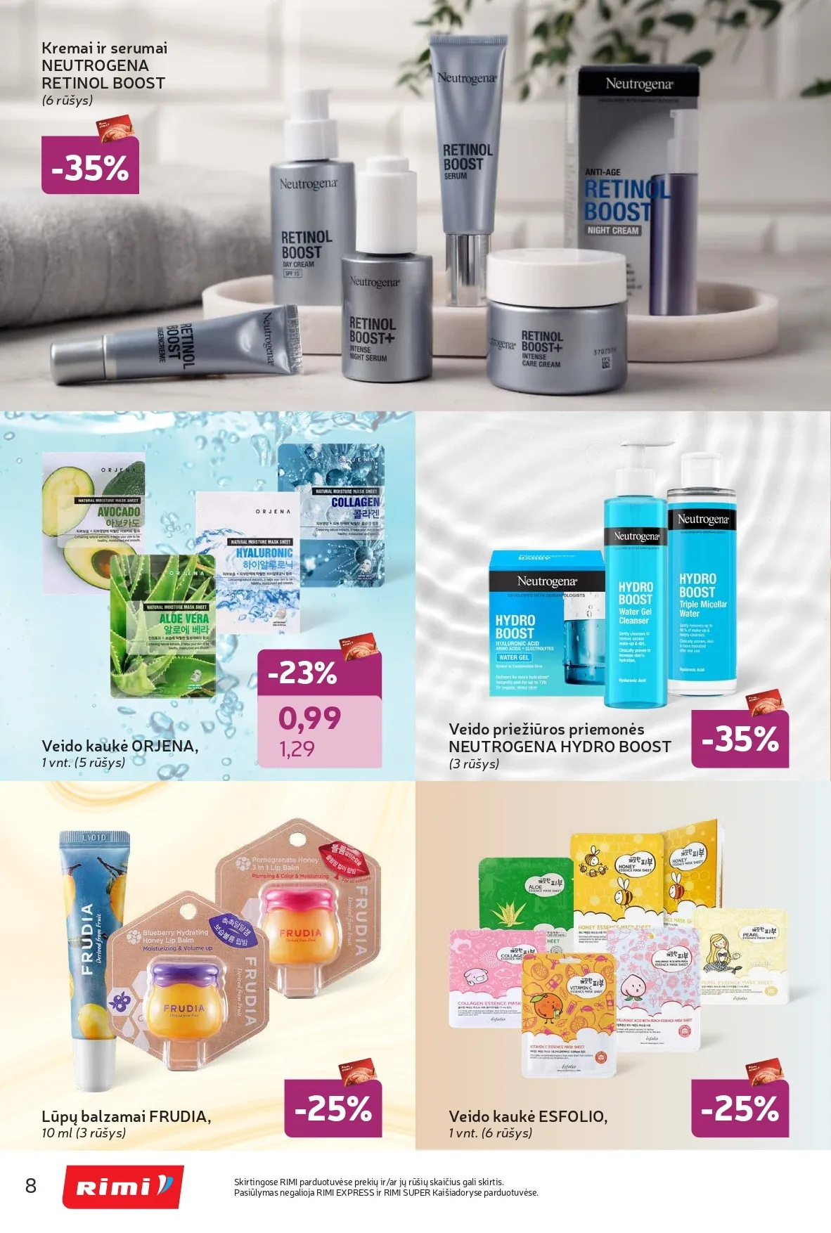 Naujas RIMI akcijų ir nuolaidų leidinys "Grožio šventė" nuo 2026.02.03 iki 2026.03.02 - 8