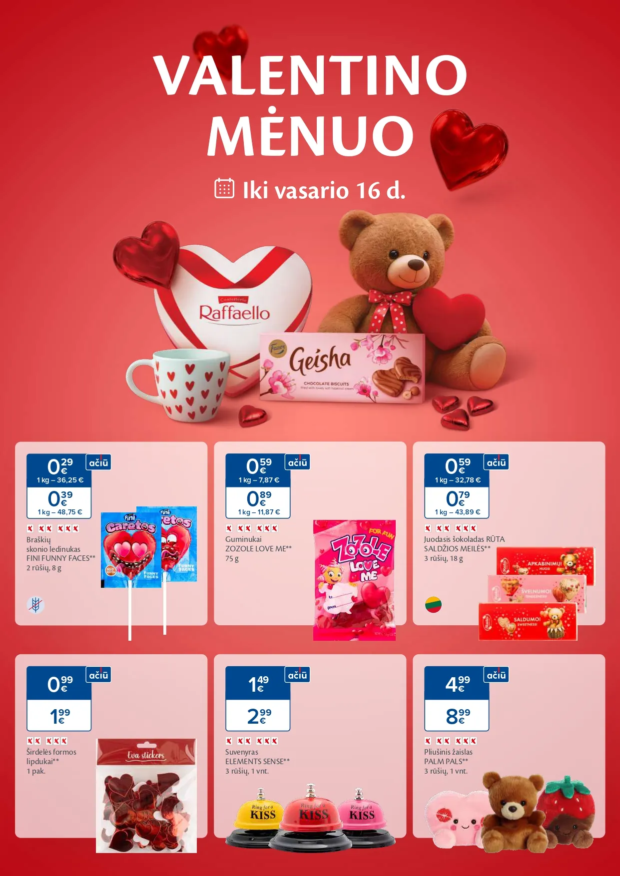 MAXIMA akcijų ir nuolaidų leidinys "Valentino menuo" nuo 2026.01.22 iki 2026.02.16 - 1