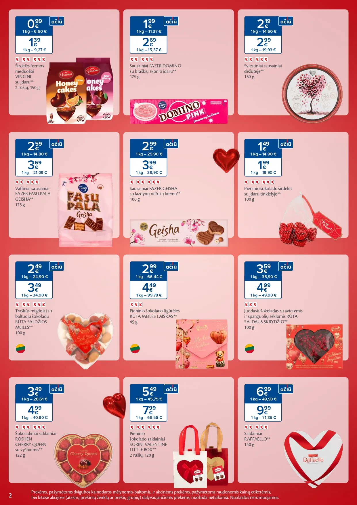 MAXIMA akcijų ir nuolaidų leidinys "Valentino menuo" nuo 2026.01.22 iki 2026.02.16 - 2