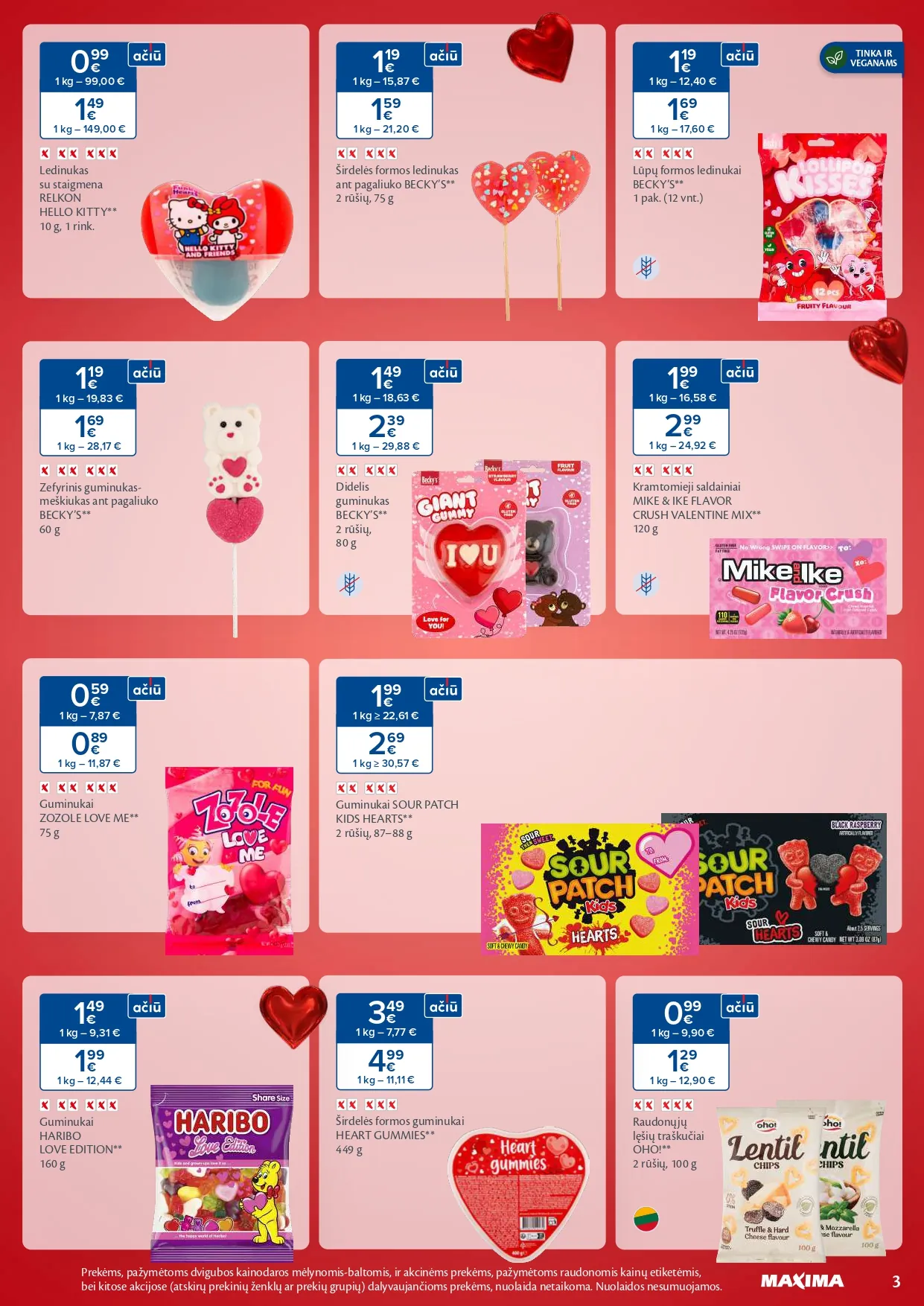 MAXIMA akcijų ir nuolaidų leidinys "Valentino menuo" nuo 2026.01.22 iki 2026.02.16 - 3