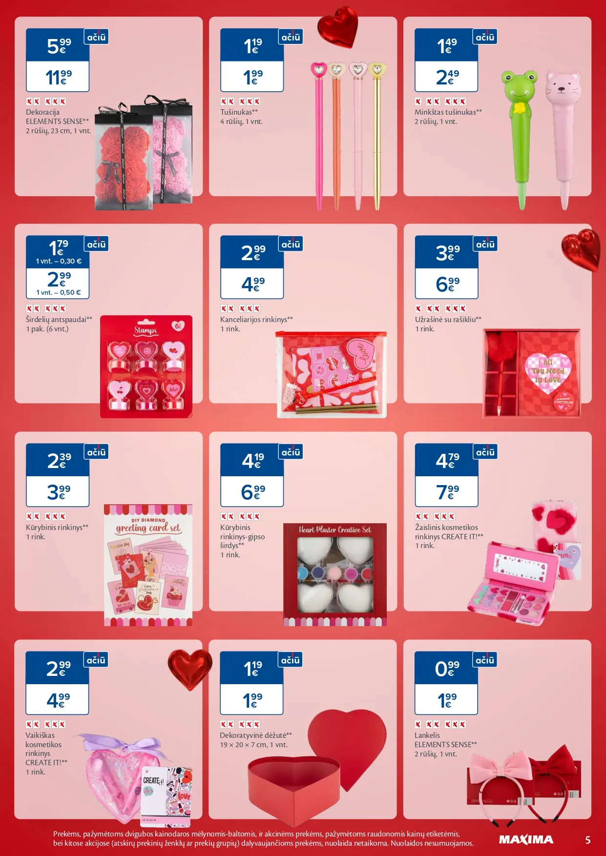 MAXIMA akcijų ir nuolaidų leidinys "Valentino menuo" nuo 2026.01.22 iki 2026.02.16 - 5