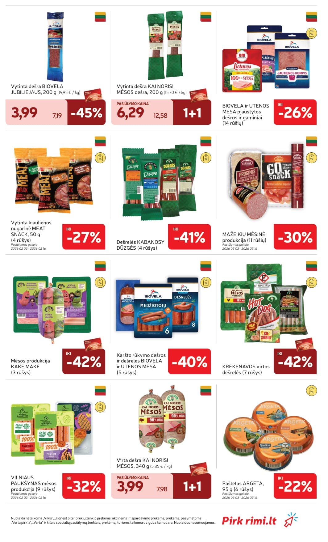 RIMI akcijų ir nuolaidų leidinys Nr. 7 nuo 2026.02.10 iki 2026.02.16 - 21