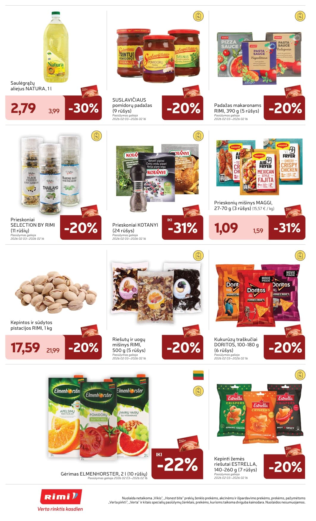 RIMI akcijų ir nuolaidų leidinys Nr. 7 nuo 2026.02.10 iki 2026.02.16 - 30