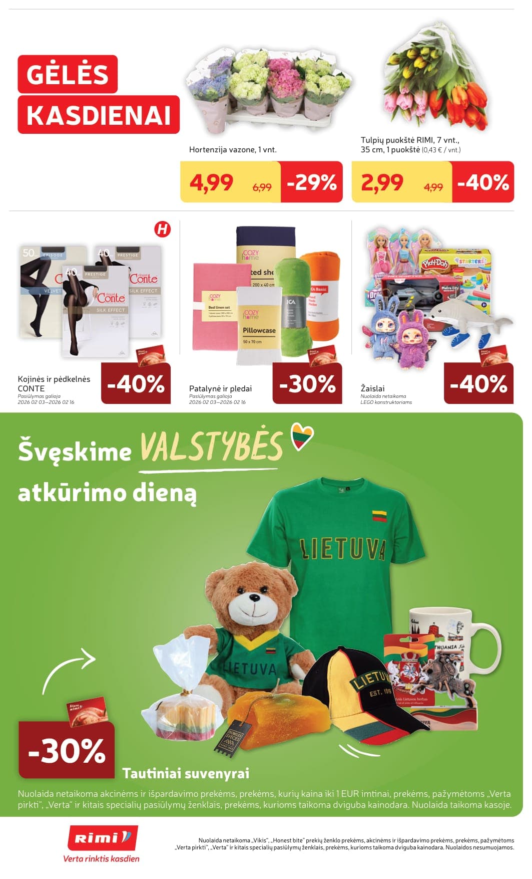 RIMI akcijų ir nuolaidų leidinys Nr. 7 nuo 2026.02.10 iki 2026.02.16