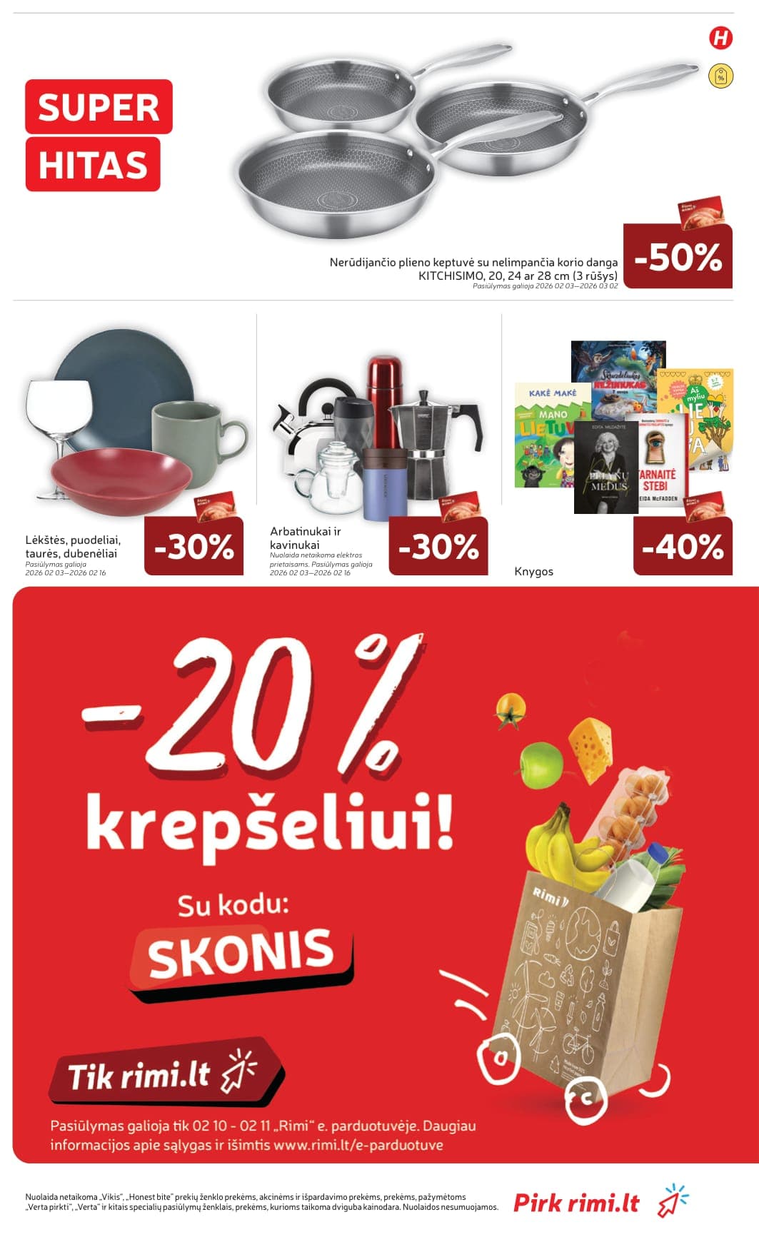 RIMI akcijų ir nuolaidų leidinys Nr. 7 nuo 2026.02.10 iki 2026.02.16