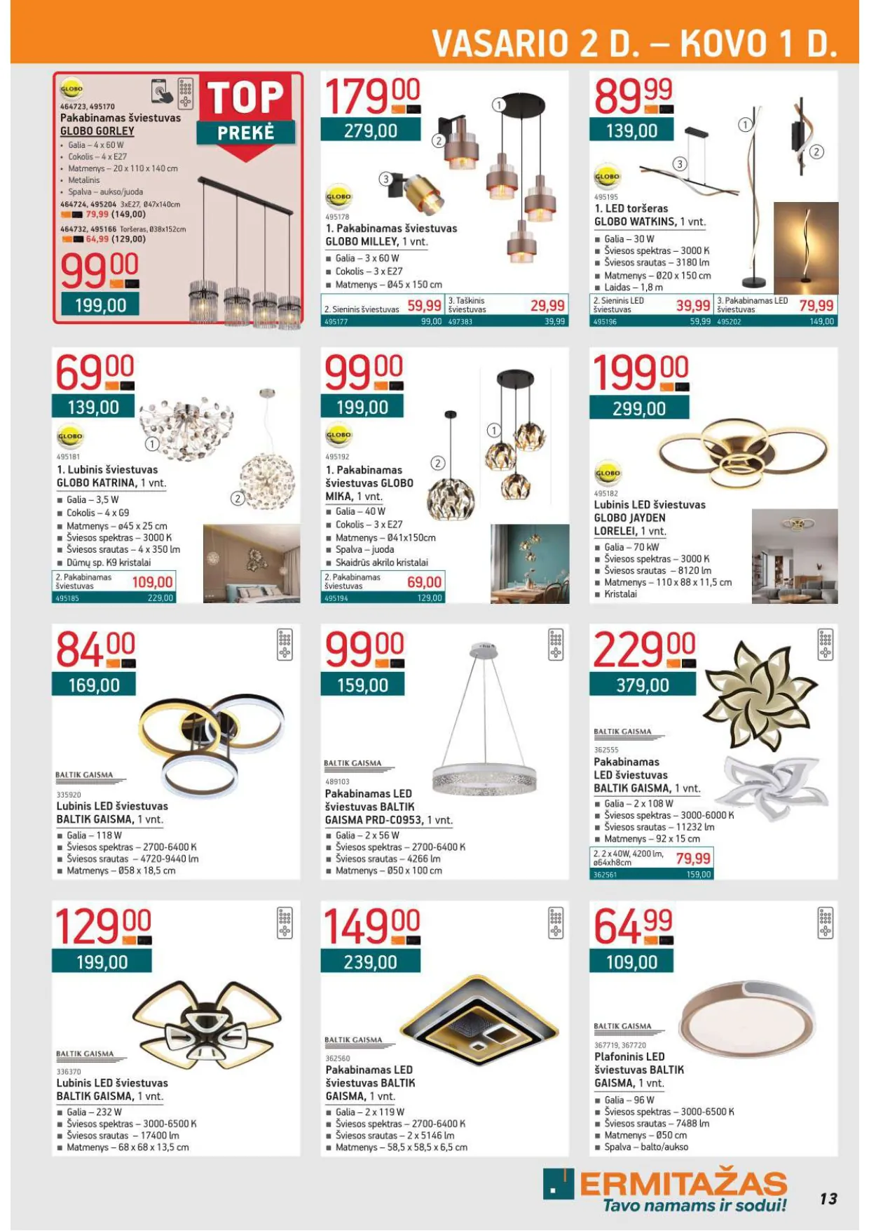 ERMITAŽAS akcijų ir nuolaidų leidinys Nr. 2 nuo 2026.02.02 iki 2026.03.01 - 13