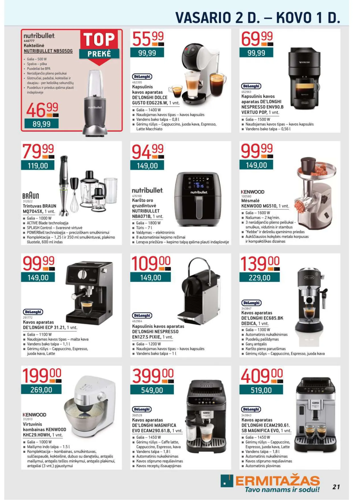 ERMITAŽAS akcijų ir nuolaidų leidinys Nr. 2 nuo 2026.02.02 iki 2026.03.01 - 21
