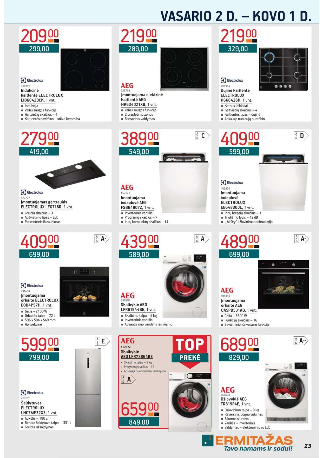 ERMITAŽAS akcijų ir nuolaidų leidinys Nr. 2 nuo 2026.02.02 iki 2026.03.01 - 23