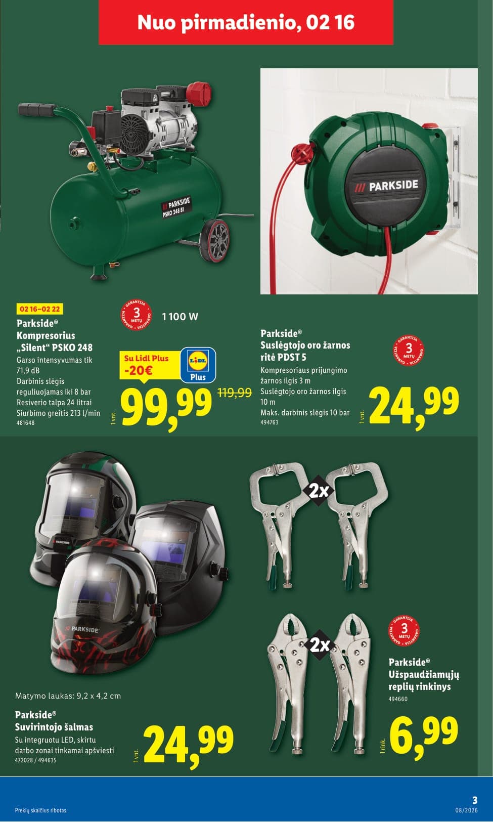 LIDL ne maisto prekių akcijų ir nuolaidų leidinys Nr. 8 nuo 2026.02.16 iki 2026.02.22 - 3