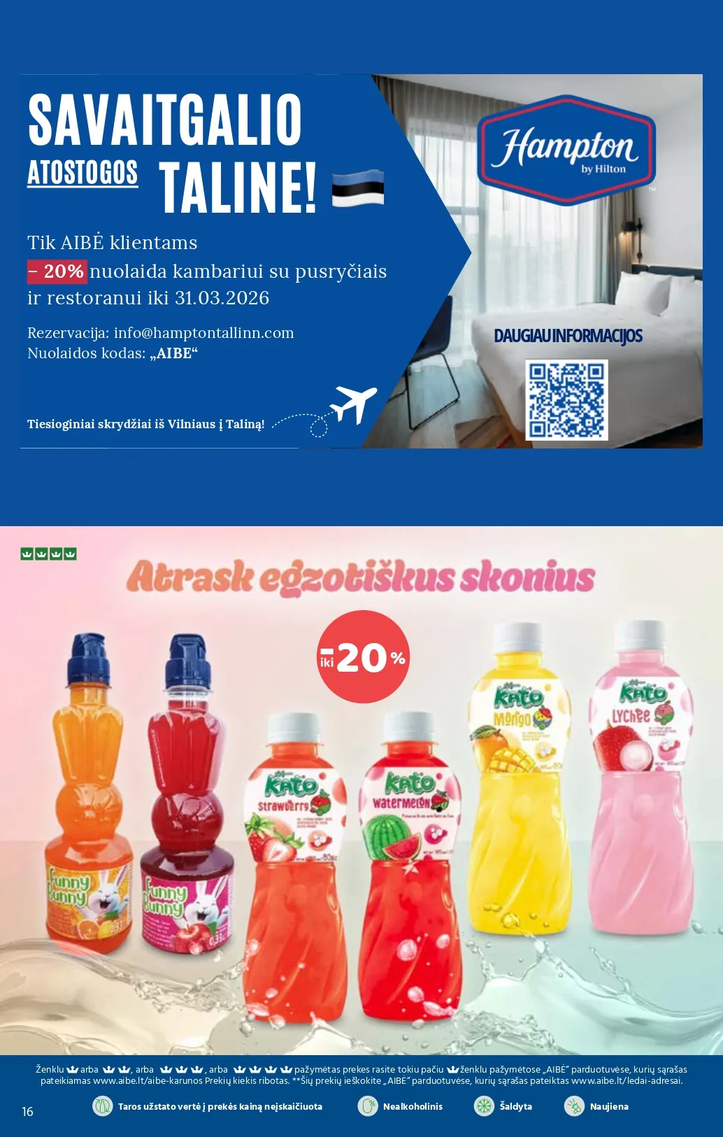 AIBĖ akcijų ir nuolaidų leidinys Nr. 1 nuo 2026.01.08 iki 2026.01.20 - 16
