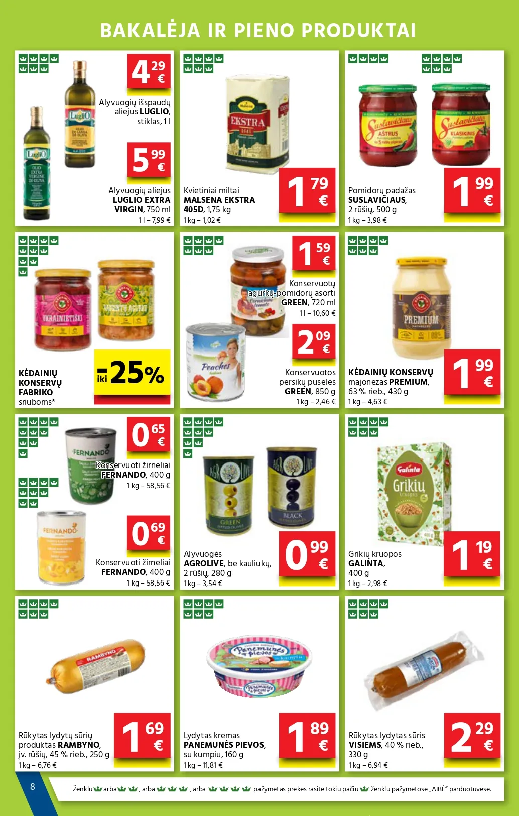 AIBĖ akcijų ir nuolaidų leidinys Nr. 1 nuo 2026.01.08 iki 2026.01.20 - 8
