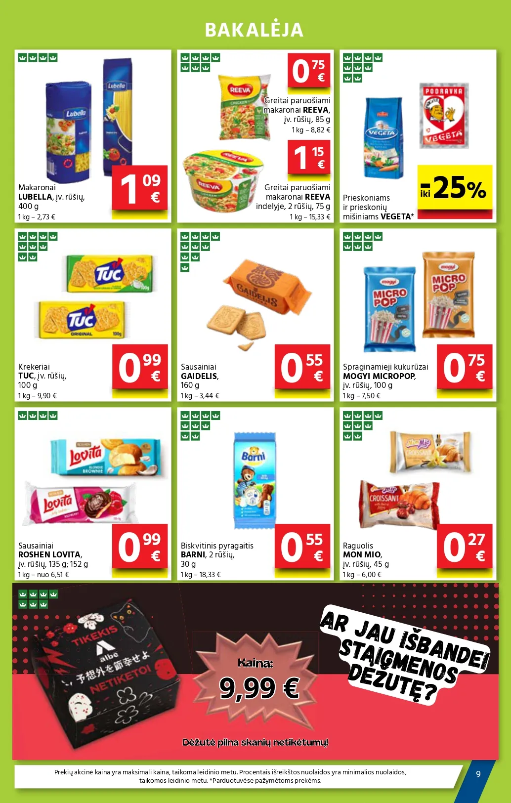 AIBĖ akcijų ir nuolaidų leidinys Nr. 1 nuo 2026.01.08 iki 2026.01.20 - 9