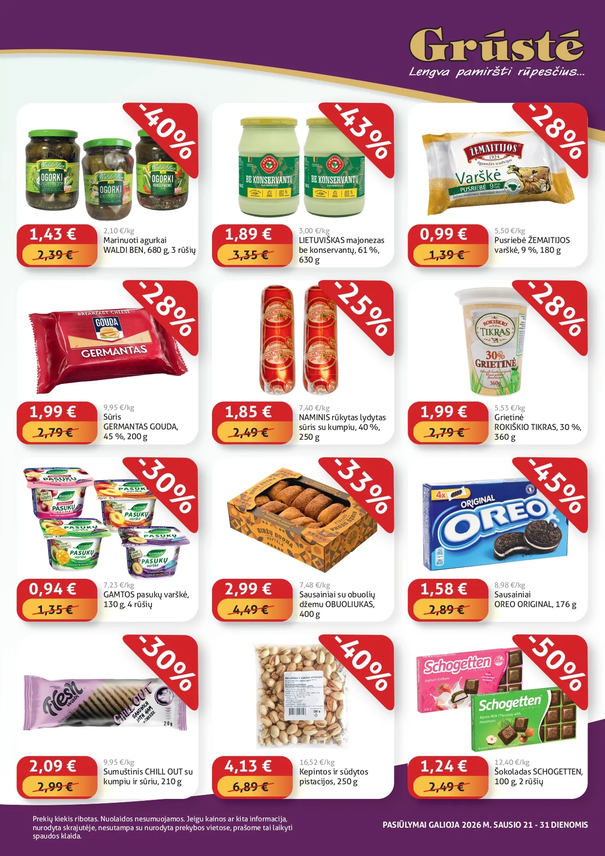 GRŪSTĖ akcijų ir nuolaidų leidinys "Pigiau nerasi" nuo 2026.01.21 iki 2026.01.31 - 3