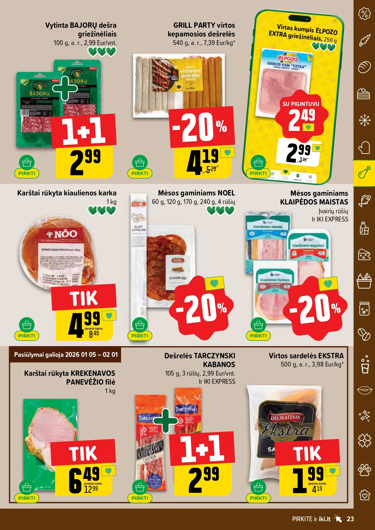 IKI akcijų ir nuolaidų leidinys Nr. 3 nuo 2026.01.12 iki 2026.01.18 - 23