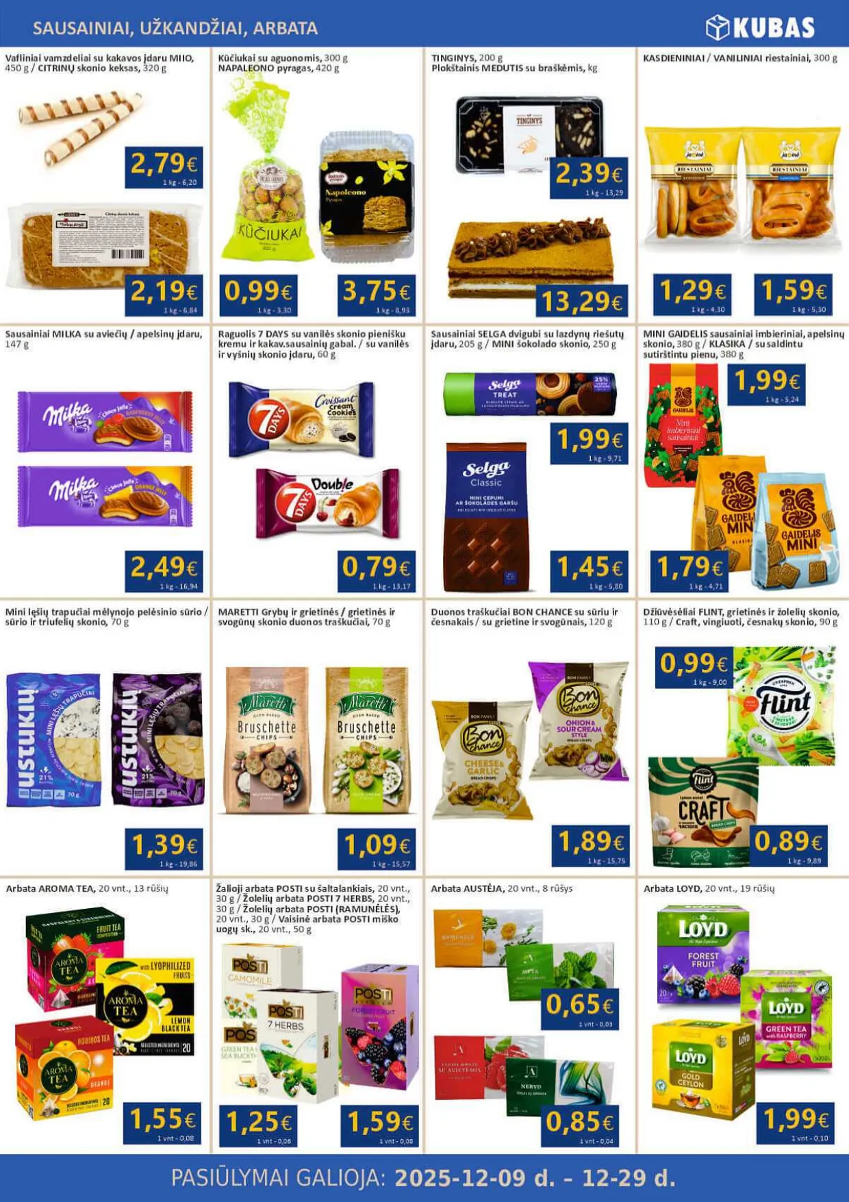 KUBAS akcijų ir nuolaidų leidinys nuo 2025.12.09 iki 2025.12.29 - 10