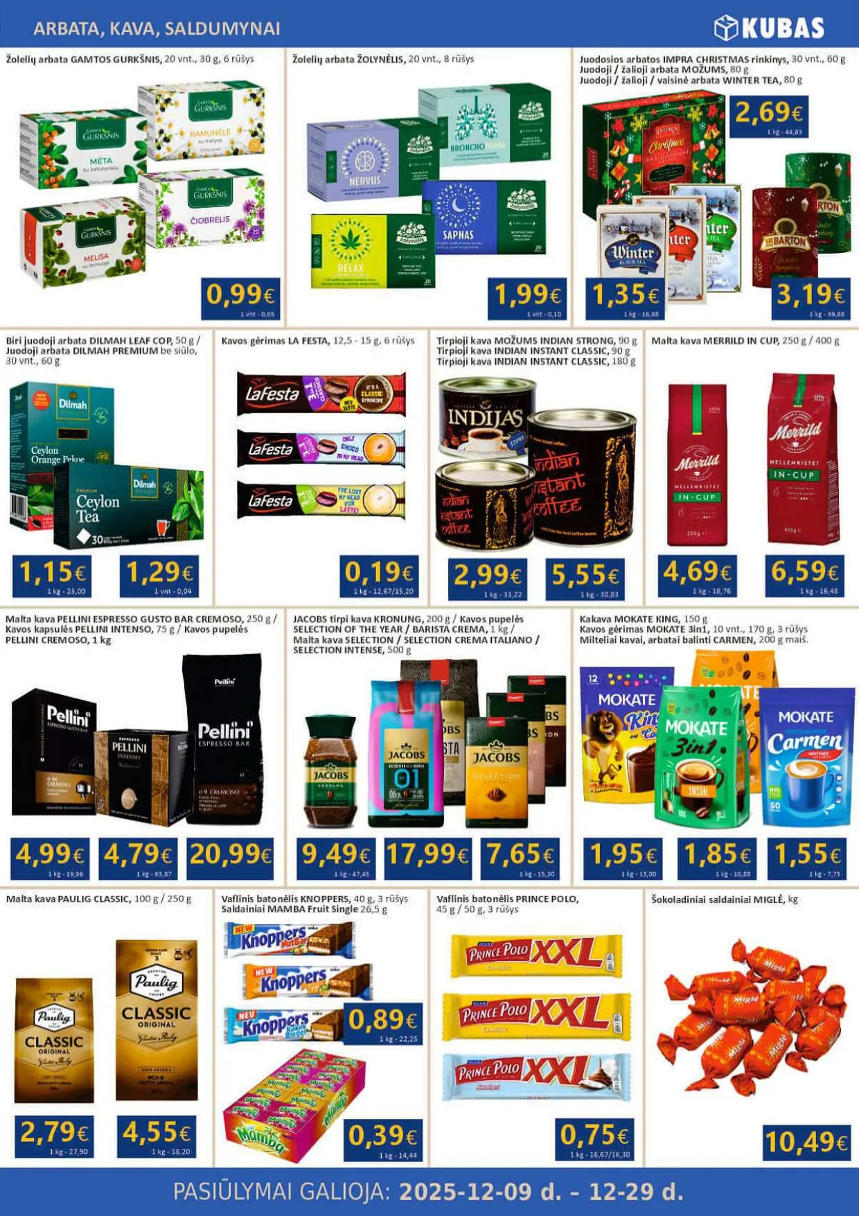 KUBAS akcijų ir nuolaidų leidinys nuo 2025.12.09 iki 2025.12.29 - 11