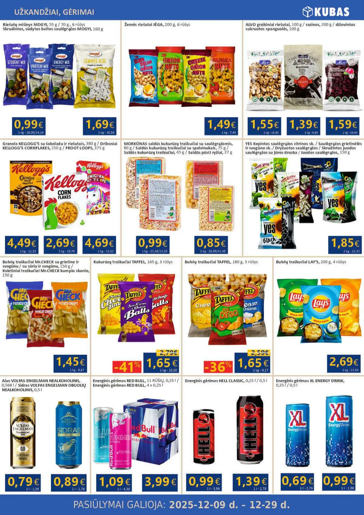 KUBAS akcijų ir nuolaidų leidinys nuo 2025.12.09 iki 2025.12.29 - 14