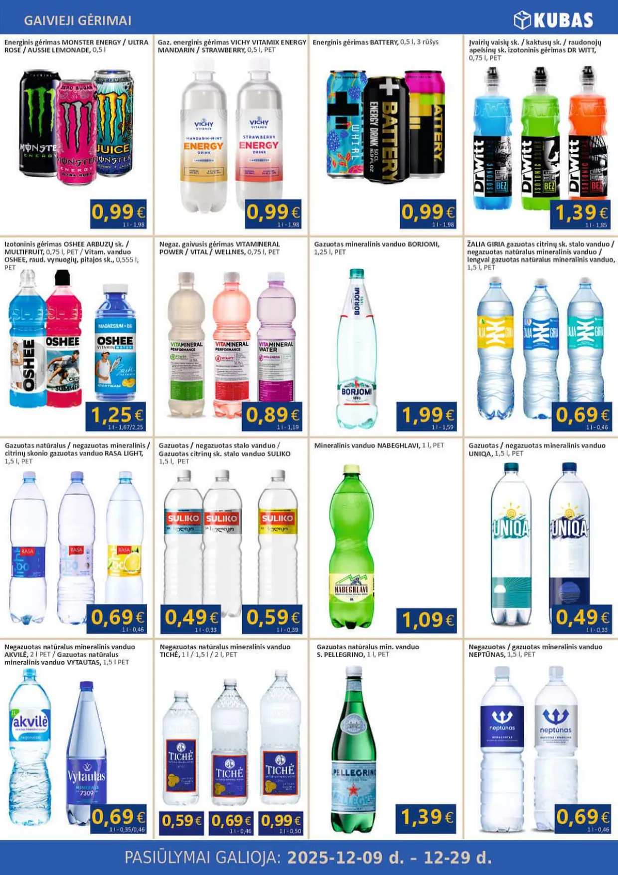 KUBAS akcijų ir nuolaidų leidinys nuo 2025.12.09 iki 2025.12.29 - 15