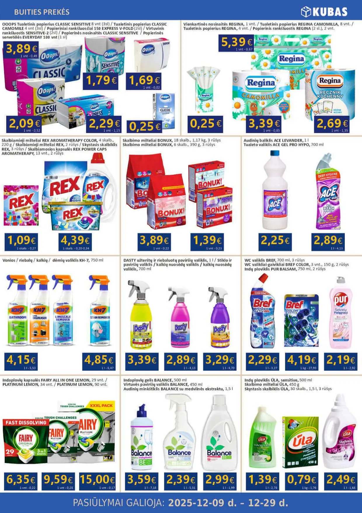 KUBAS akcijų ir nuolaidų leidinys nuo 2025.12.09 iki 2025.12.29 - 19