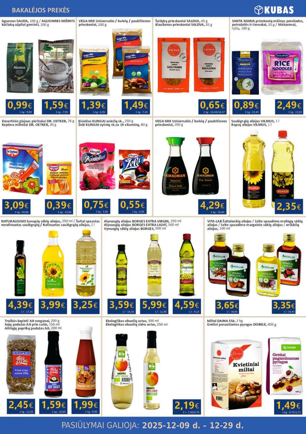 KUBAS akcijų ir nuolaidų leidinys nuo 2025.12.09 iki 2025.12.29 - 8