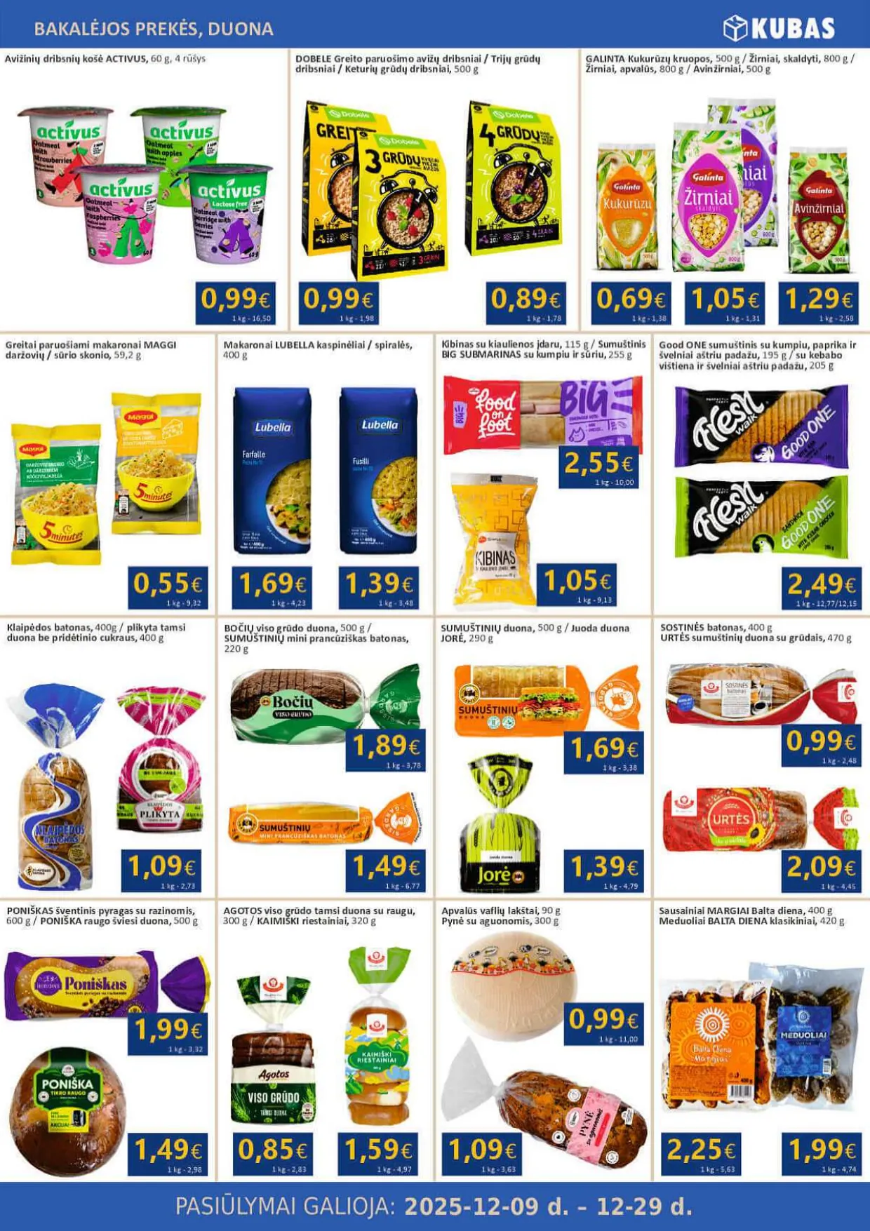 KUBAS akcijų ir nuolaidų leidinys nuo 2025.12.09 iki 2025.12.29 - 9