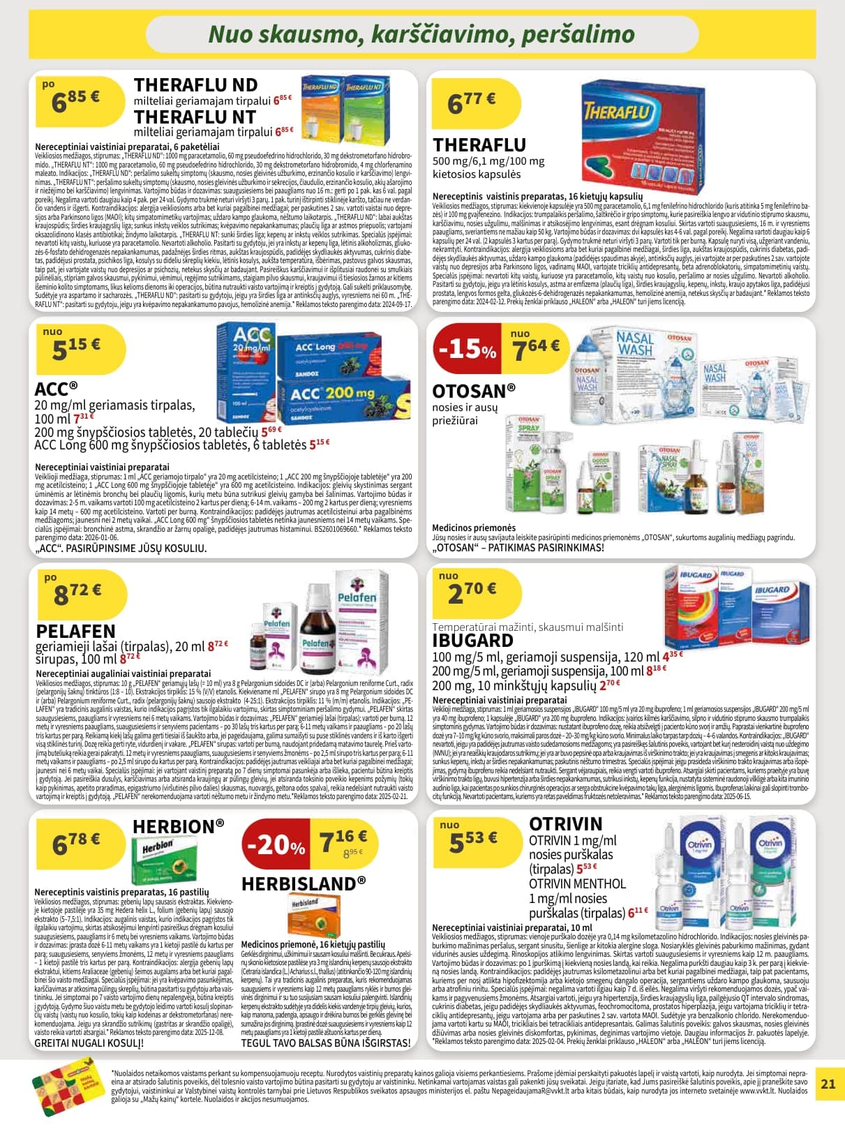 CAMELIA vaistinės akcijų ir nuolaidų leidinys nuo 2026.03.01 iki 2026.03.31 - 21