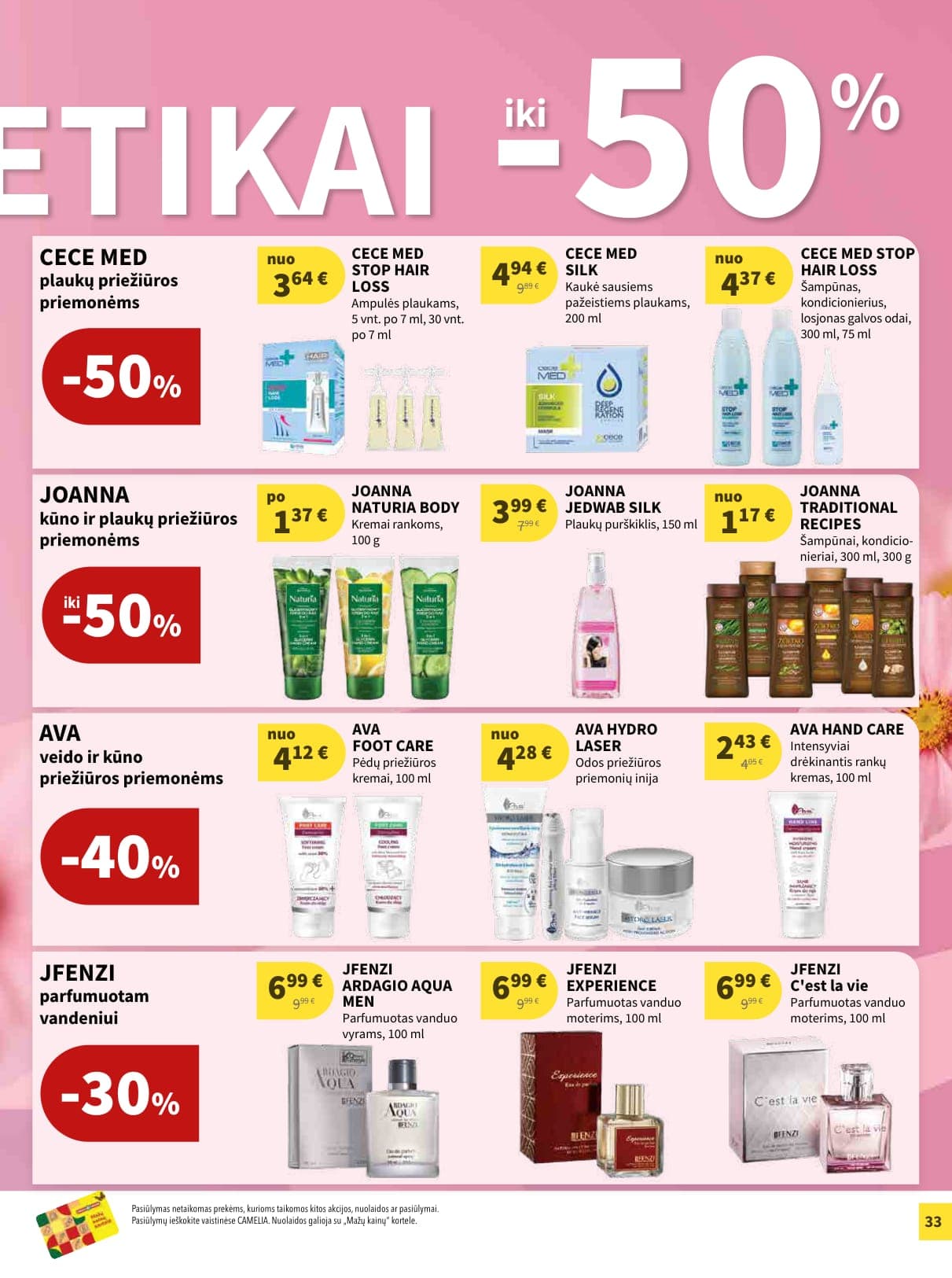 CAMELIA vaistinės akcijų ir nuolaidų leidinys nuo 2026.03.01 iki 2026.03.31 - 33