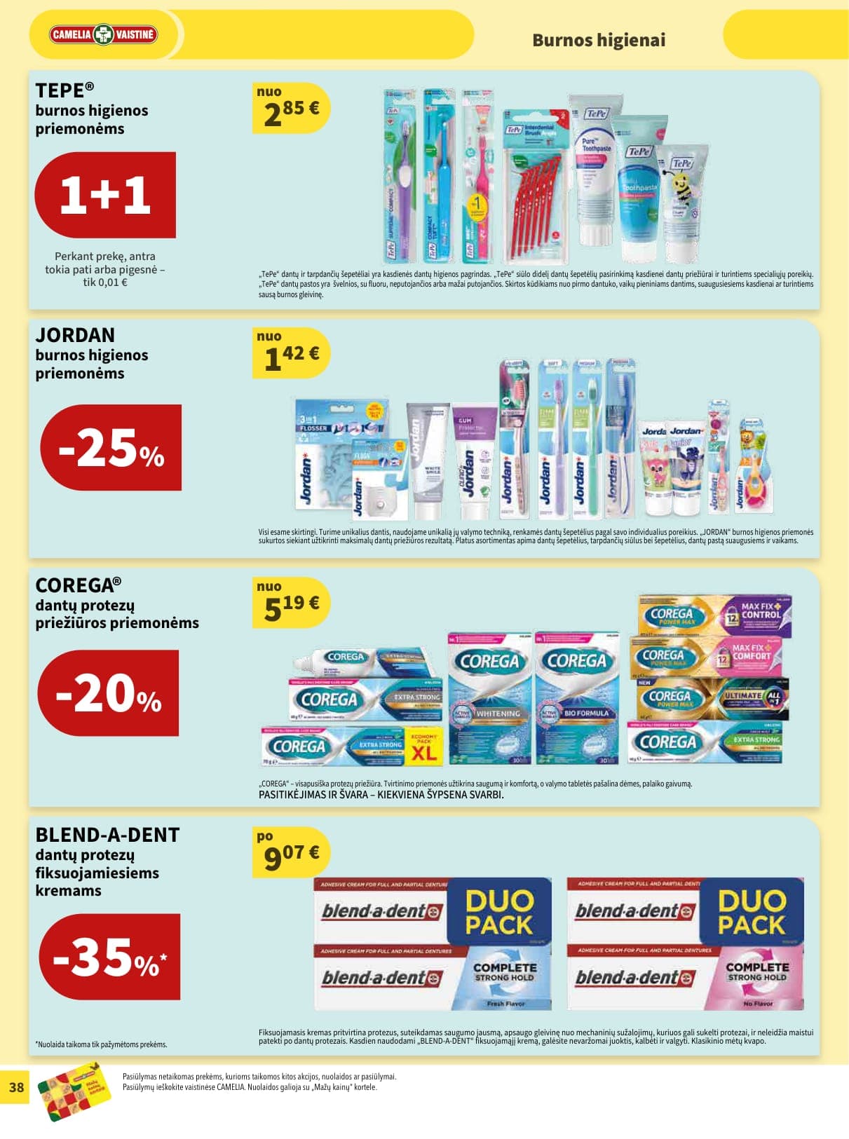 CAMELIA vaistinės akcijų ir nuolaidų leidinys nuo 2026.03.01 iki 2026.03.31 - 38