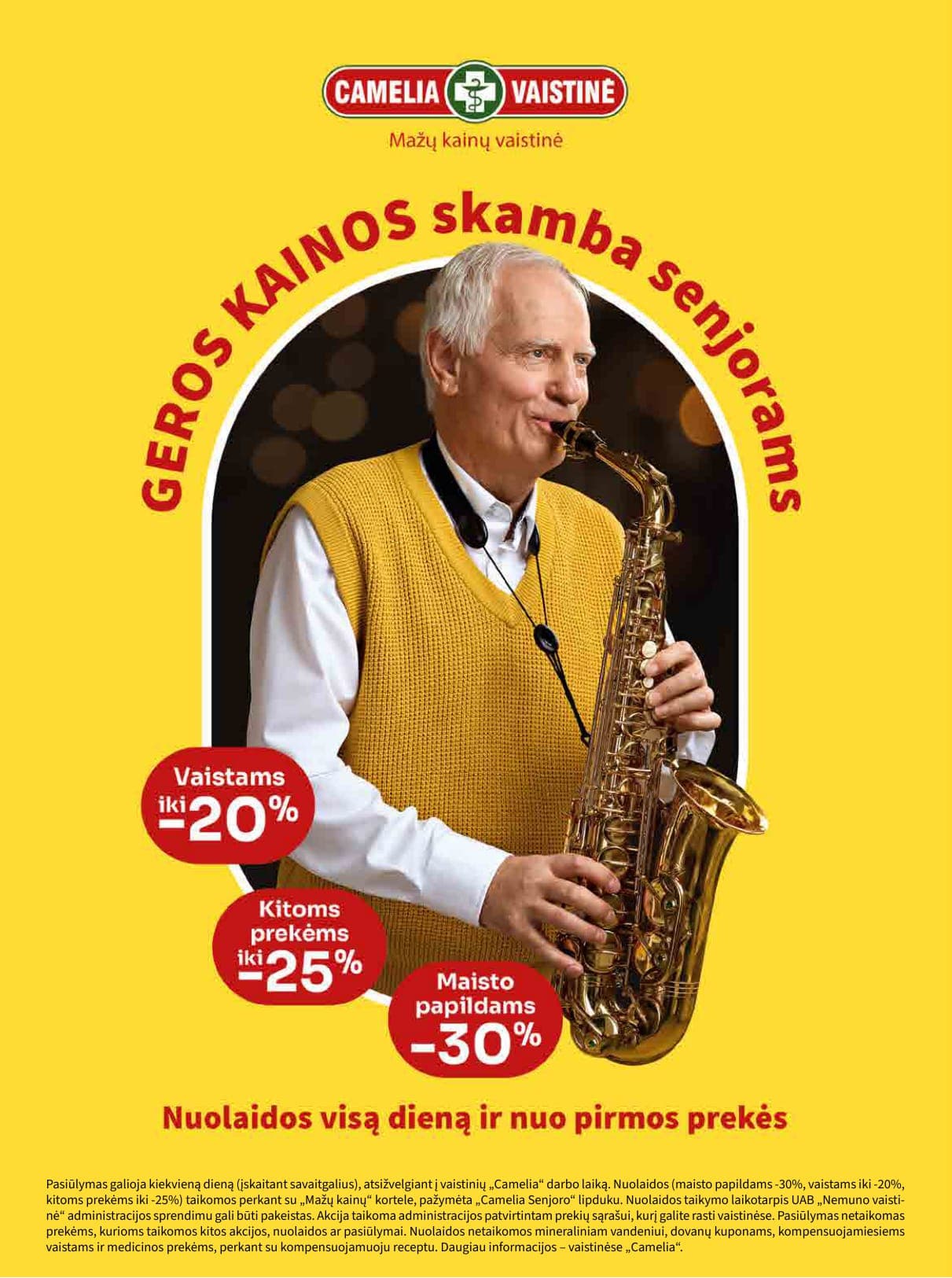 CAMELIA vaistinės akcijų ir nuolaidų leidinys nuo 2026.03.01 iki 2026.03.31 - 40
