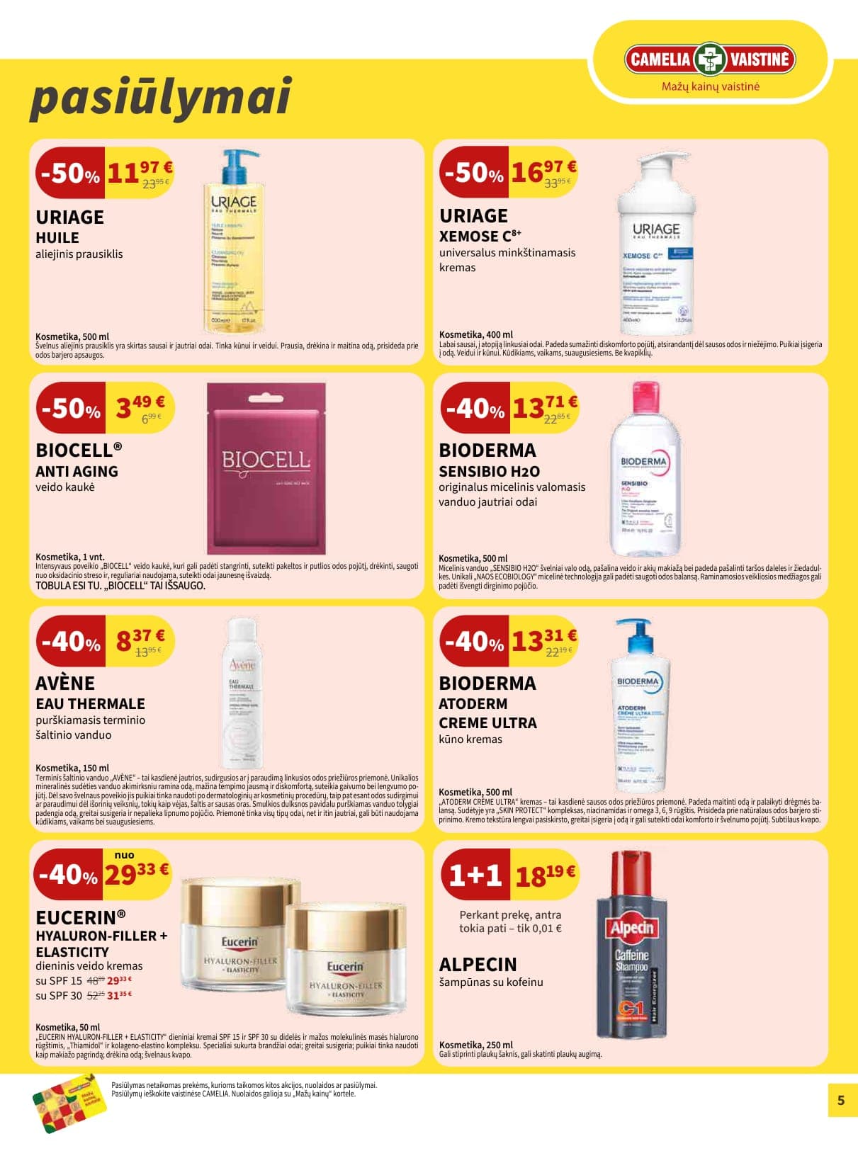 CAMELIA vaistinės akcijų ir nuolaidų leidinys nuo 2026.03.01 iki 2026.03.31 - 5