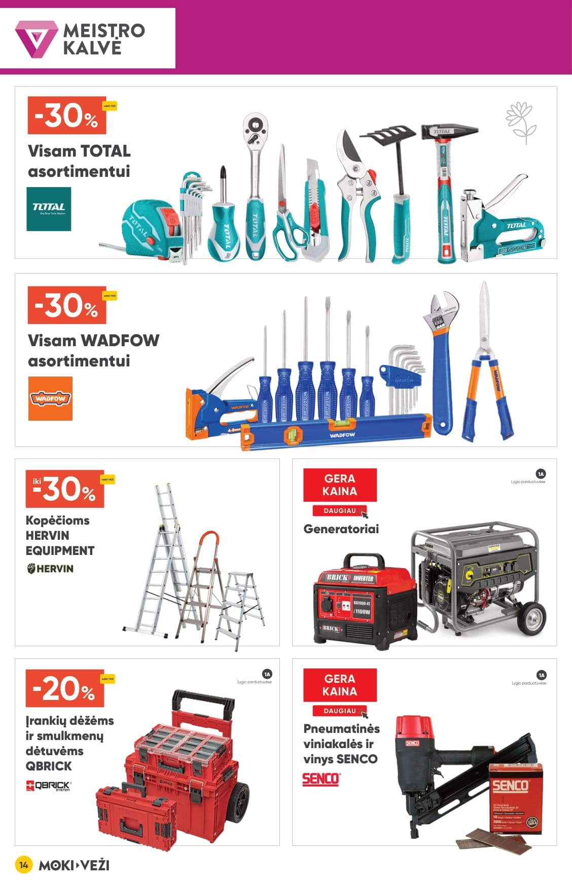 Naujas MOKI VEŽI akcijų ir nuolaidų leidinys nuo 2026.03.05 iki 2026.03.31 - 14