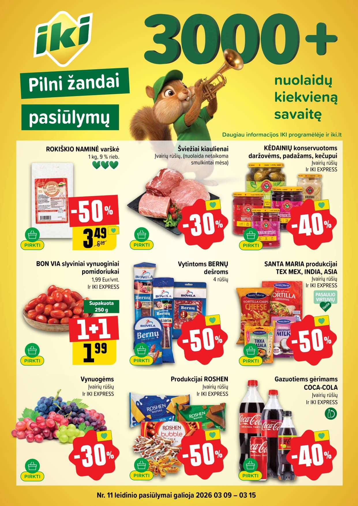 Naujas IKI akcijų ir nuolaidų leidinys Nr. 11 nuo 2026.03.09 iki 2026.03.15 - 1