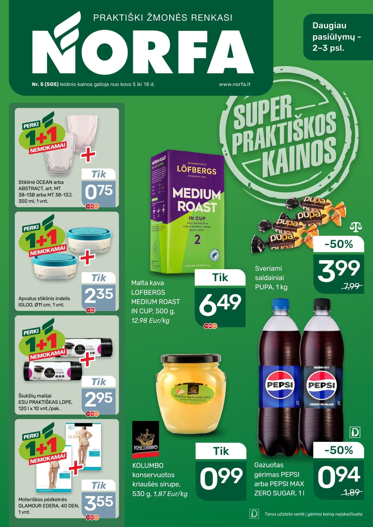 Naujas NORFA akcijų ir nuolaidų leidinys Nr. 5 nuo 2026.03.05 iki 2026.03.18 - 1