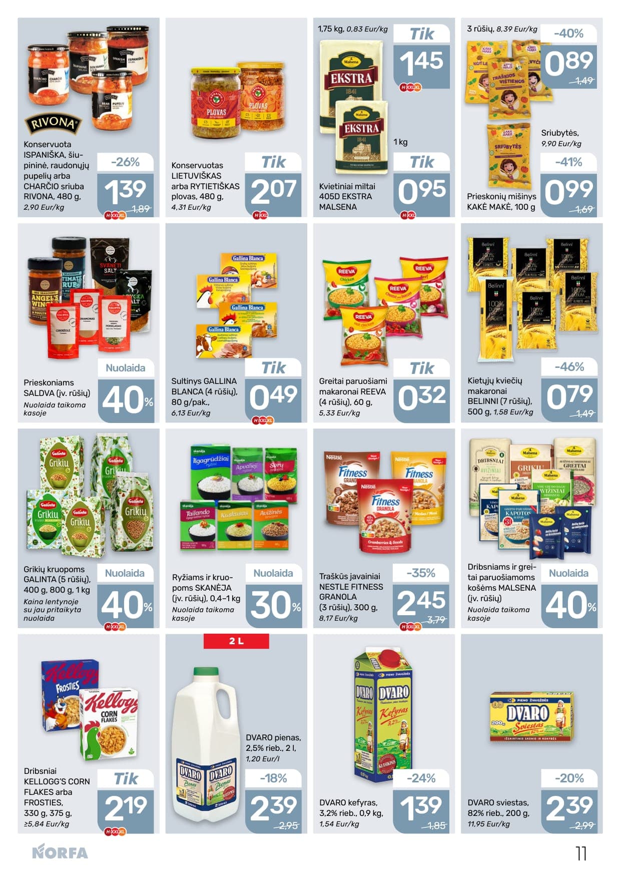 Naujas NORFA akcijų ir nuolaidų leidinys Nr. 5 nuo 2026.03.05 iki 2026.03.18 - 11