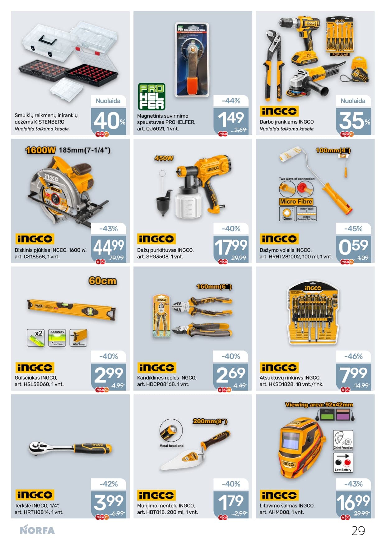 Naujas NORFA akcijų ir nuolaidų leidinys Nr. 5 nuo 2026.03.05 iki 2026.03.18 - 29