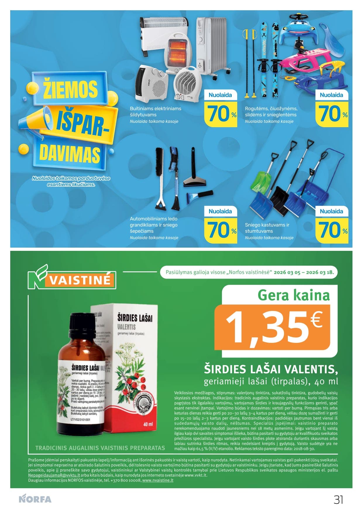 Naujas NORFA akcijų ir nuolaidų leidinys Nr. 5 nuo 2026.03.05 iki 2026.03.18 - 31