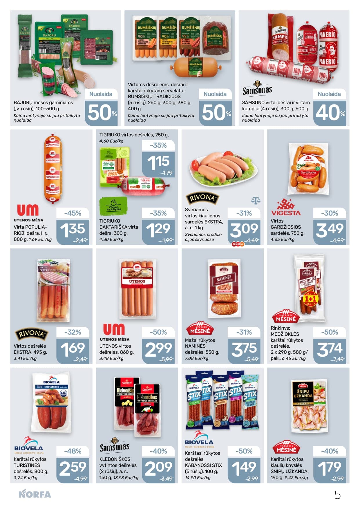 Naujas NORFA akcijų ir nuolaidų leidinys Nr. 5 nuo 2026.03.05 iki 2026.03.18 - 5