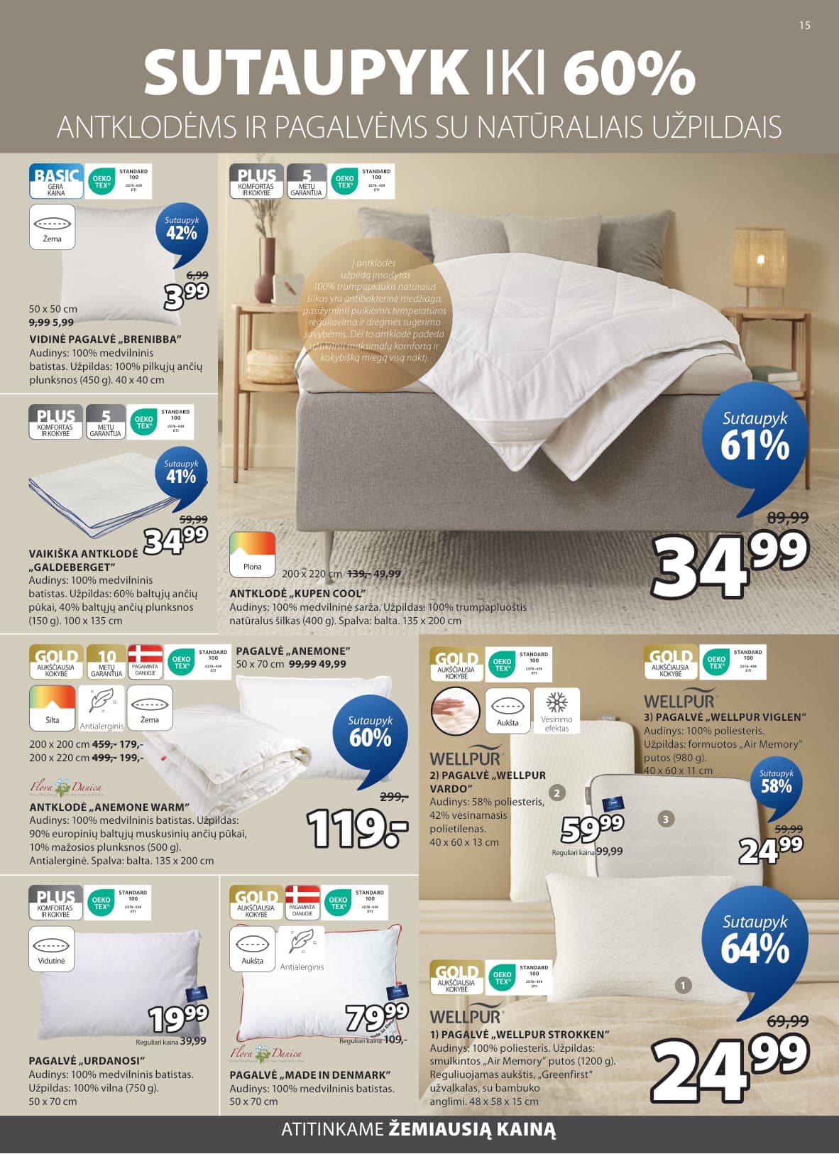 Naujas JYSK akcijų ir nuolaidų leidinys nuo 2026.03.03 iki 2026.03.16 - 16