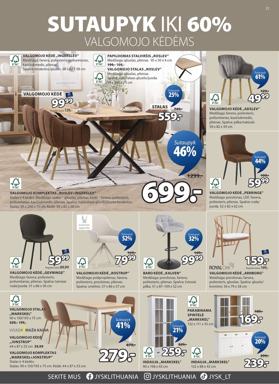 Naujas JYSK akcijų ir nuolaidų leidinys nuo 2026.03.03 iki 2026.03.16 - 22