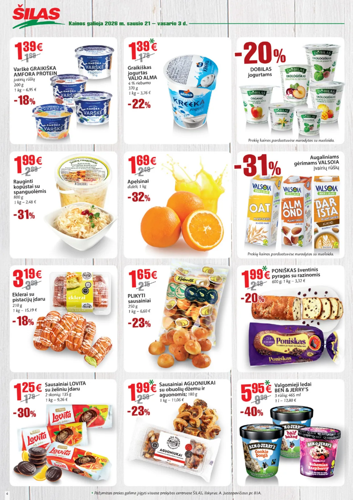 ŠILAS akcijų ir nuolaidų leidinys Nr. 2 nuo 2026.01.21 iki 2026.02.03