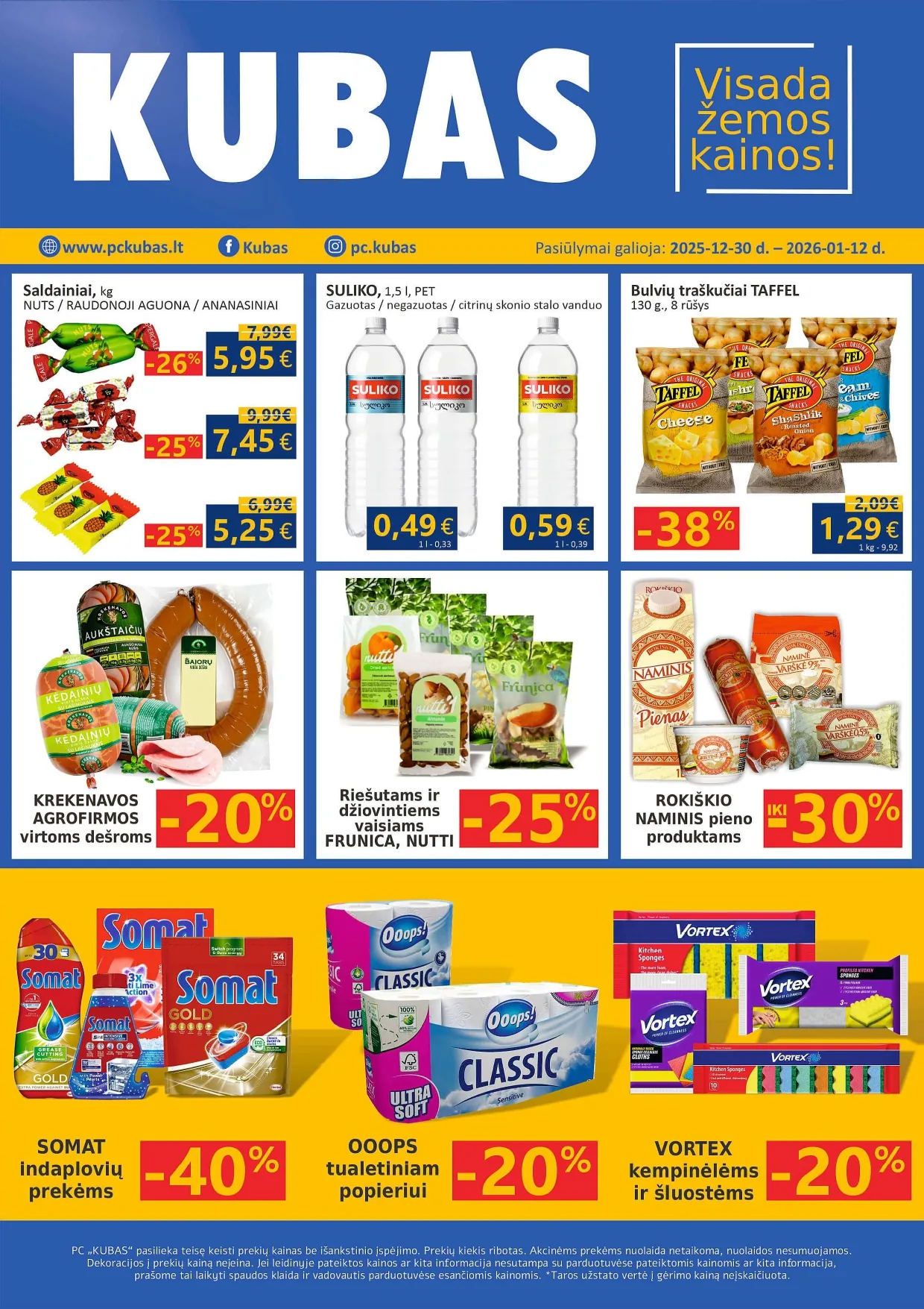 KUBAS akcijų ir nuolaidų leidinys nuo 2025.12.30 iki 2026.01.12 - 1
