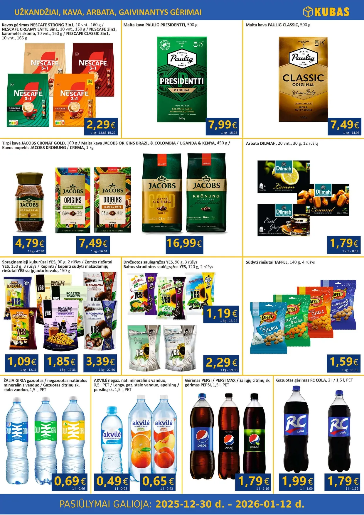 KUBAS akcijų ir nuolaidų leidinys nuo 2025.12.30 iki 2026.01.12 - 7