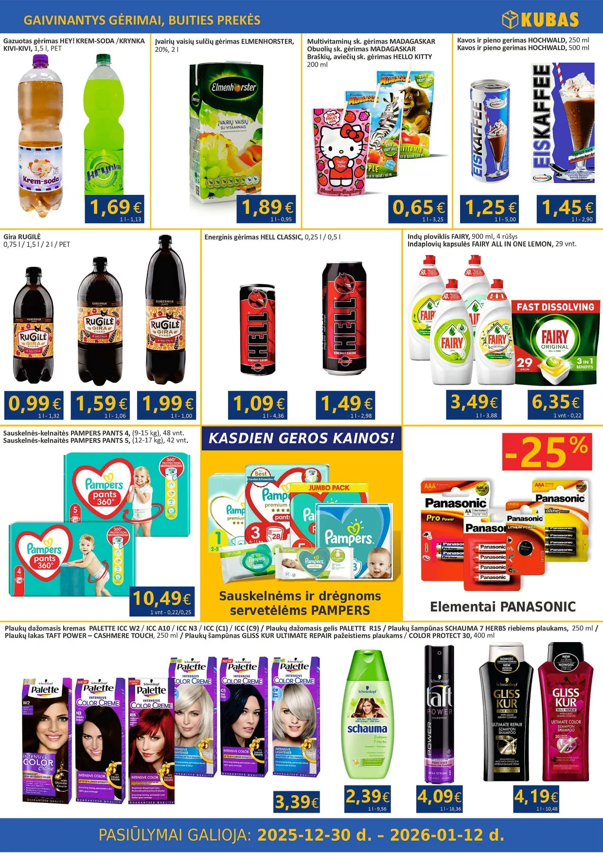 KUBAS akcijų ir nuolaidų leidinys nuo 2025.12.30 iki 2026.01.12 - 8